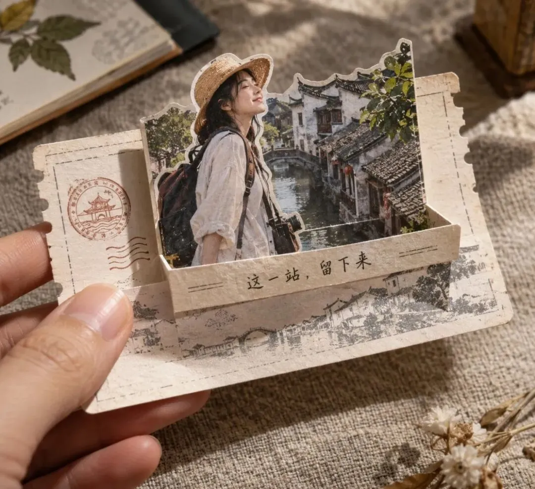一张会弹出来的旅行票根