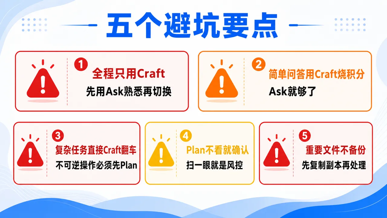 五个避坑要点