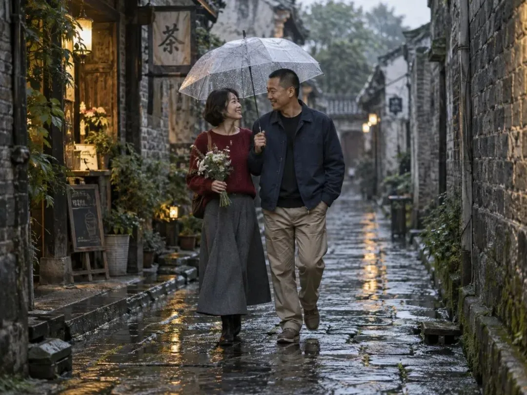 淡彩雨巷伴侣输入素材