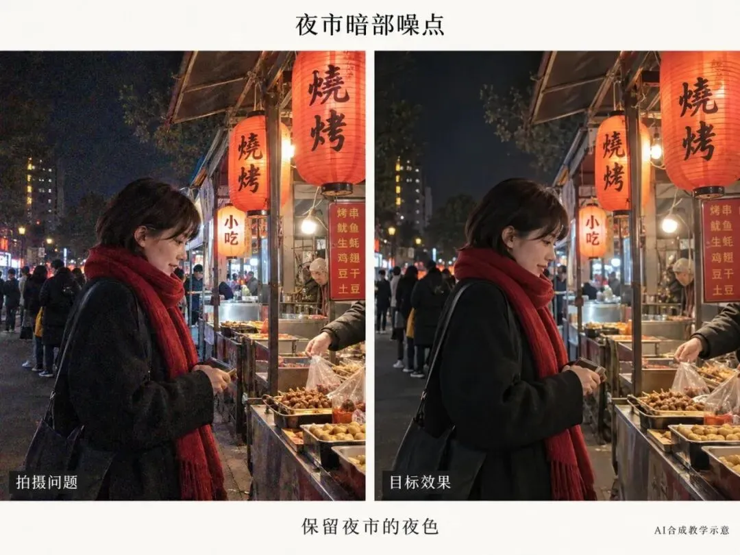 夜市暗部噪点