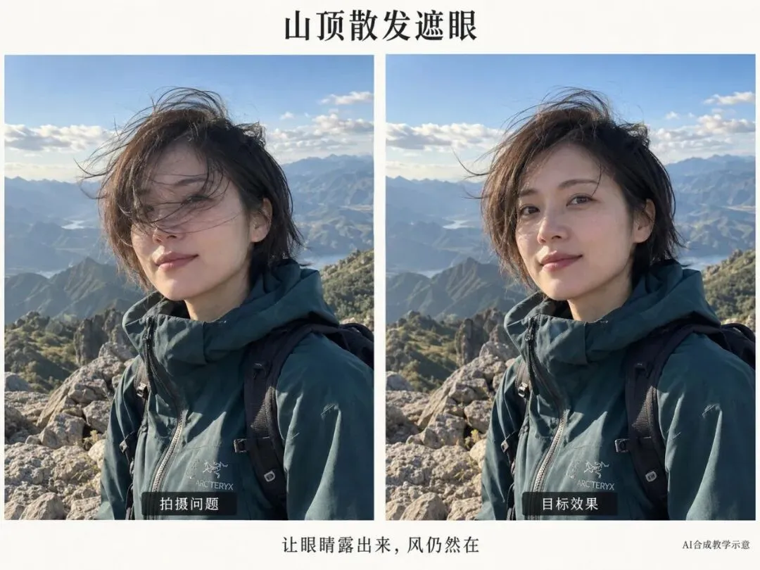 补充案例|山顶散发遮眼